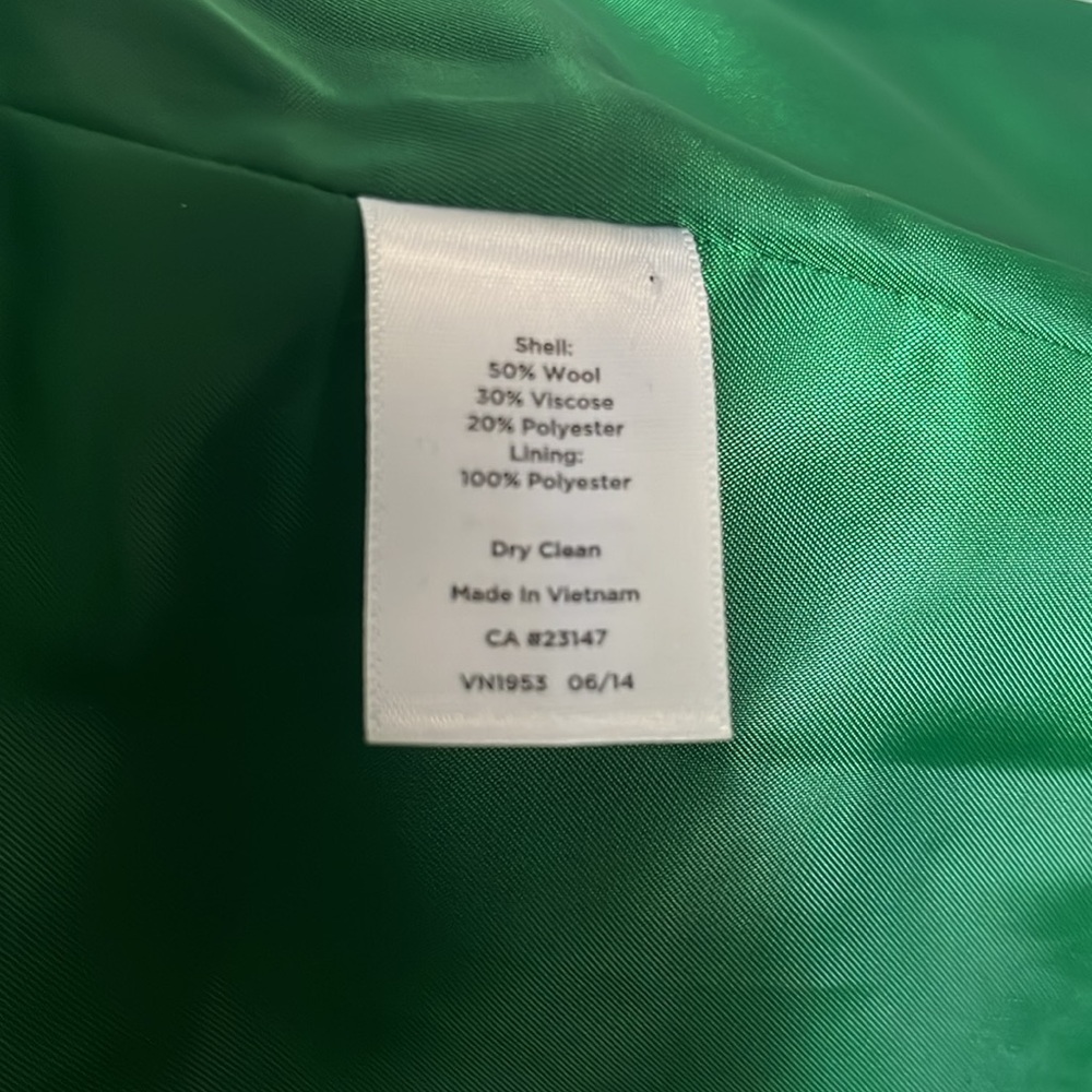 Talbots emerald green wool toggle coat - Picture 5 of 10
